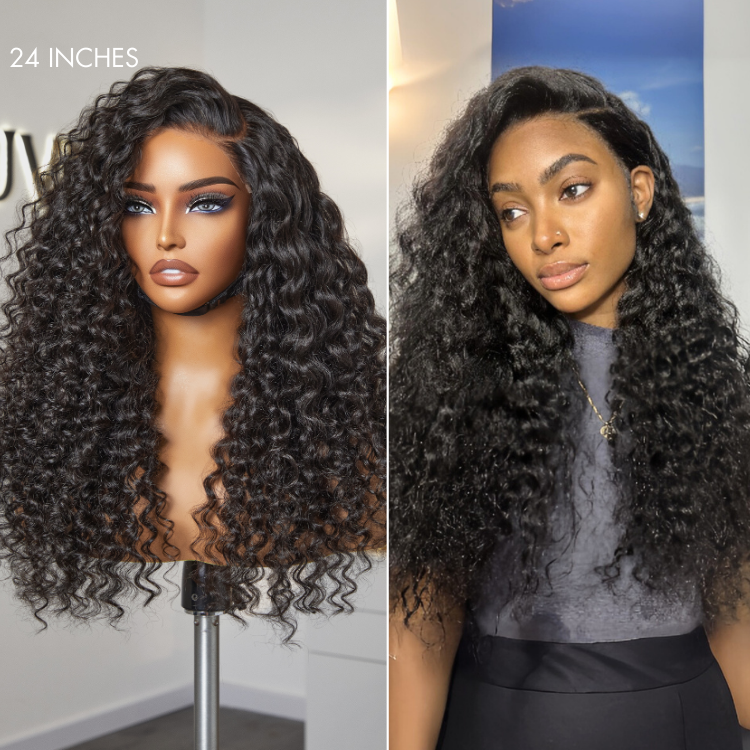 Glueless Curly T-Part Lace Human Hair Wig - Blonde Pre-Plucked | 10"-28"