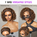Glueless Pixie Human Hair Wig - Red | 8"-14"