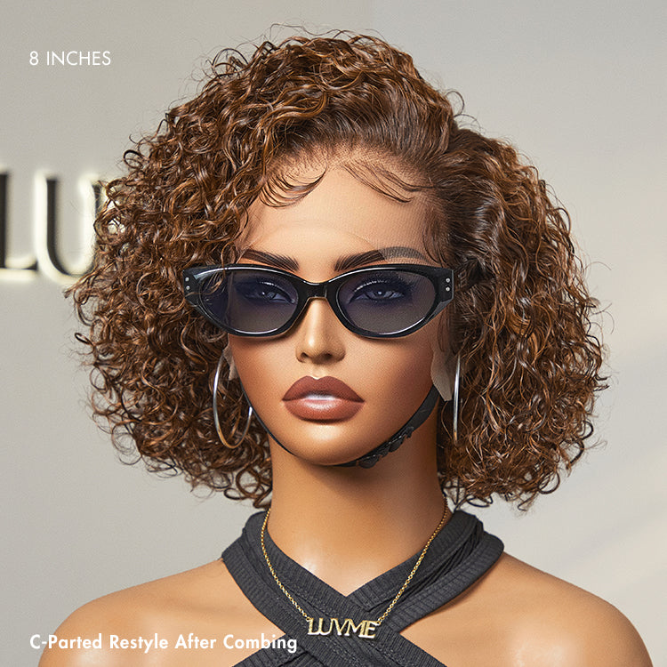 Glueless Pixie Human Hair Wig - Red | 8"-14"