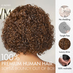 Glueless Pixie Human Hair Wig - Red | 8"-14"