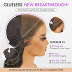 Glueless HD Lace Kinky Straight T-Part Lace Human Hair Wig - Blonde | 10"-28"
