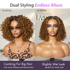 Glueless Curly T-Part Lace Human Hair Wig - Grey | 10"-28"