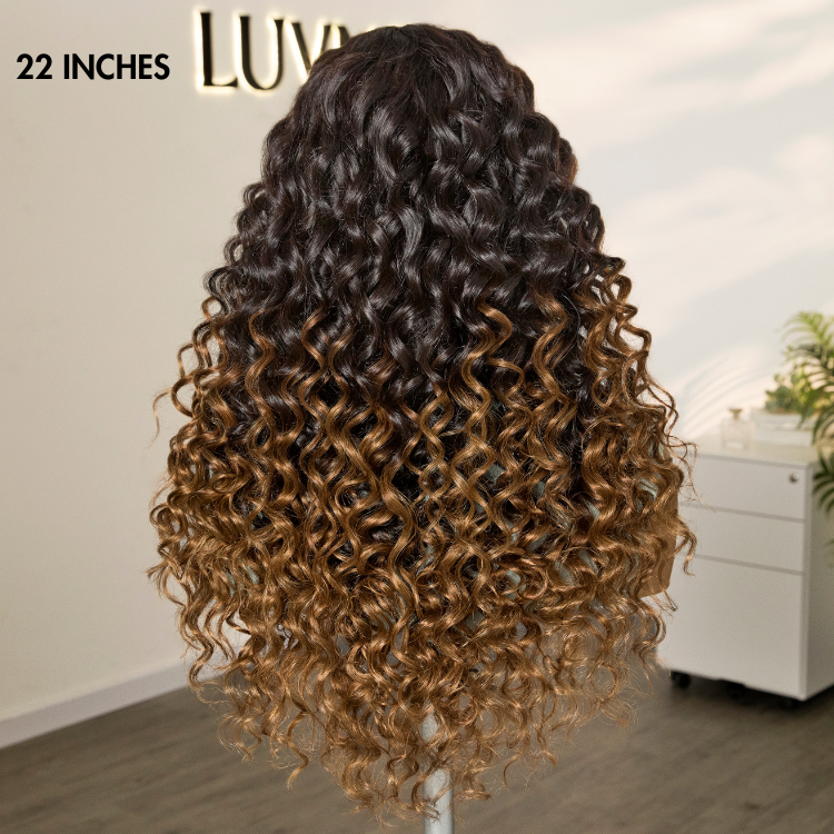 Glueless HD Lace Curly U-Part Human Hair Wig - Red | 10"-28"