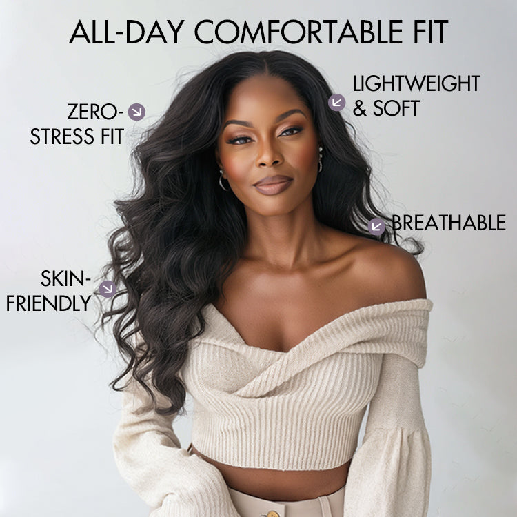 Glueless HD Lace Body Wave T-Part Lace Human Hair Wig - Blonde | 10"-28"