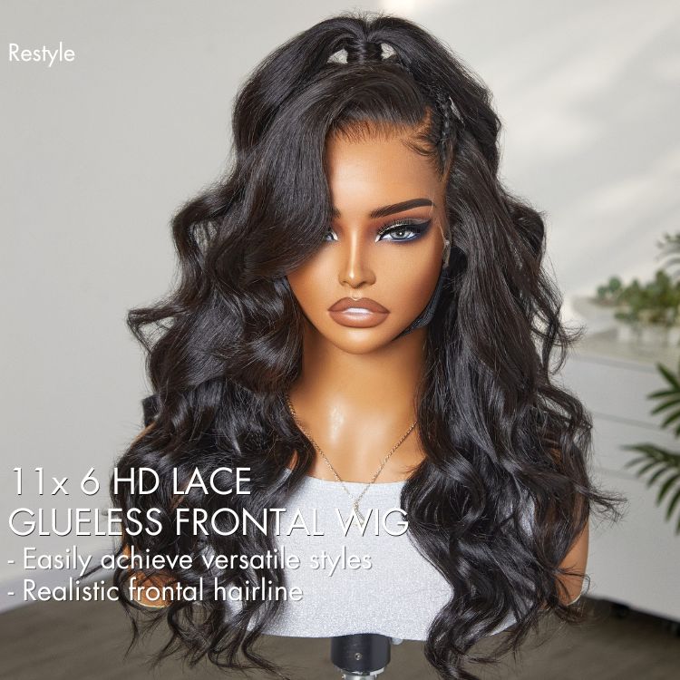 Glueless HD Lace Body Wave T-Part Lace Human Hair Wig - Blonde | 10"-28"