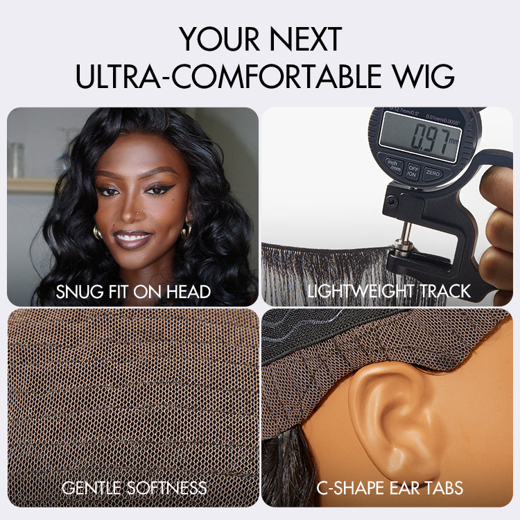 Glueless HD Lace Body Wave T-Part Lace Human Hair Wig - Blonde | 10"-28"