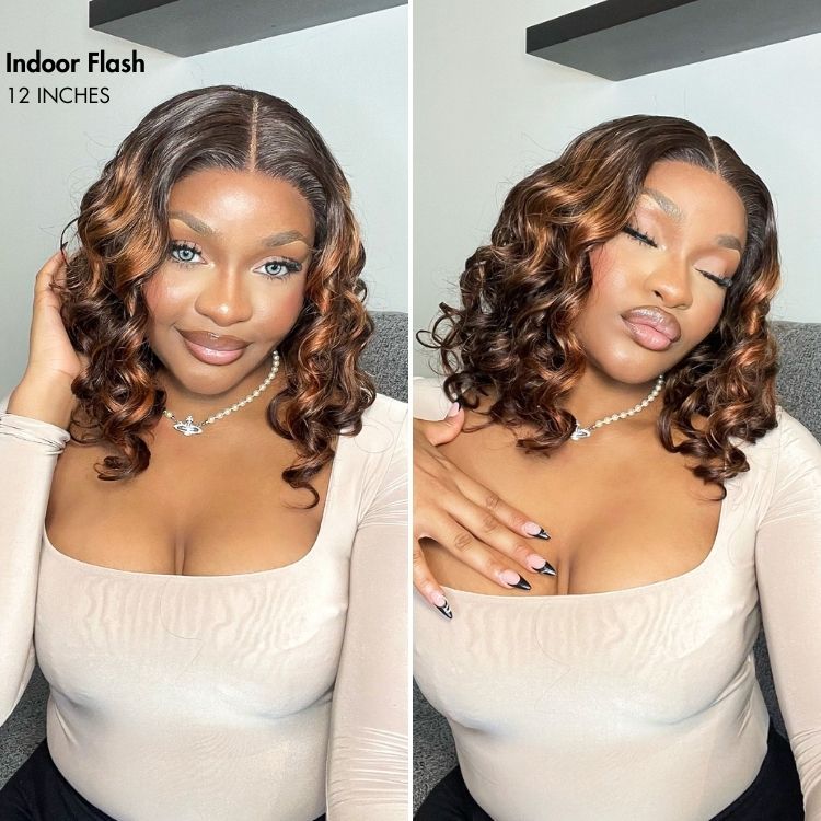 Glueless HD Lace Loose Wave T-Part Lace Human Hair Wig - Red 180% Density | 10"-28"