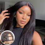 Kinky Straight V-Part Human Hair Wig | 10"-28"