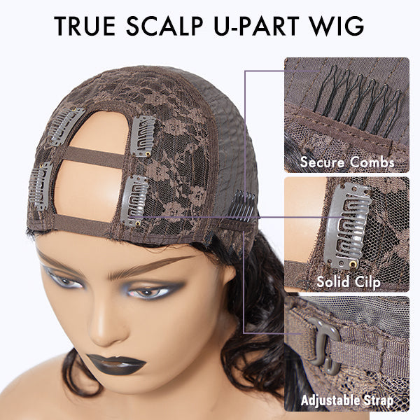 Straight V-Part Human Hair Wig | 10"-28"
