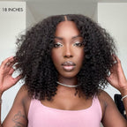 Glueless Kinky Straight V-Part Human Hair Wig | 8"-14"