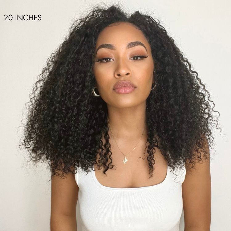 Glueless Kinky Straight V-Part Human Hair Wig | 8"-14"