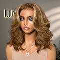 Glueless Loose Wave 13X4 Frontal Human Hair Wig - Highlight | 10"-28"