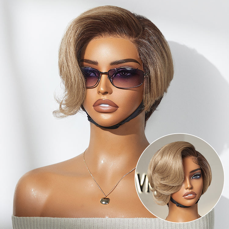 Glueless HD Lace Pixie T-Part Lace Human Hair Wig | 8"-14"