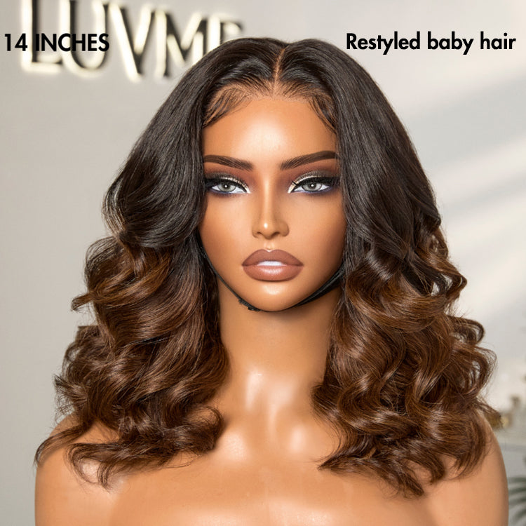 Glueless Loose Wave T-Part Lace Human Hair Wig - Red | 10"-28"