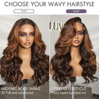Glueless Loose Wave 5X5 Closure Human Hair Wig - Red 180% Density | 10"-28"