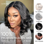 Glueless Loose Wave 5X5 Closure Human Hair Wig - Grey | 8"-14"