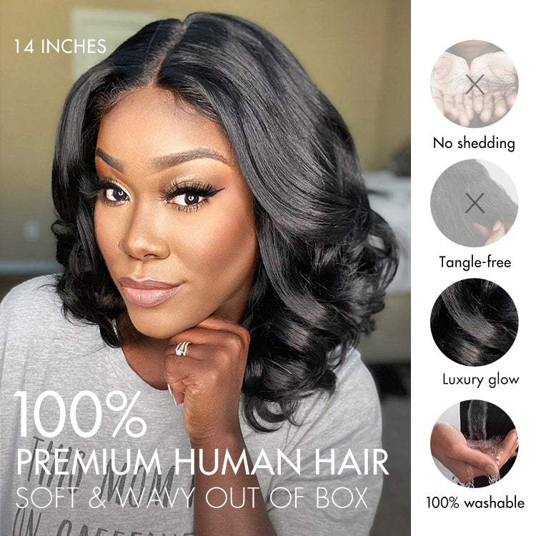 Glueless Loose Wave 5X5 Closure Human Hair Wig - Grey | 8"-14"