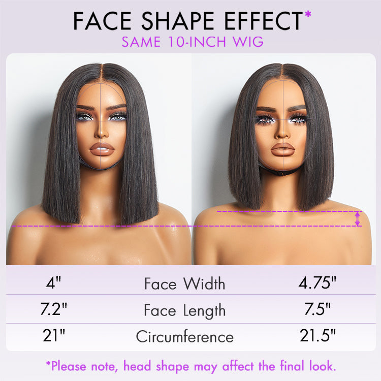 Glueless HD Lace Bob T-Part Lace Human Hair Wig | 8"-14"