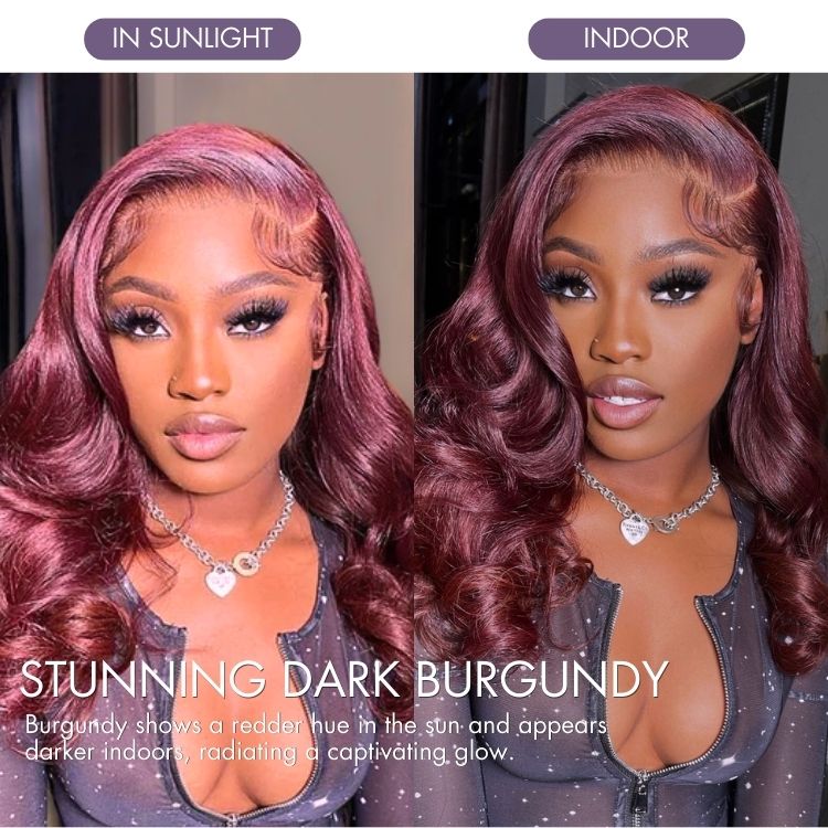 Glueless Layered T-Part Lace Human Hair Wig - Red | 10"-28"