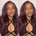 Glueless Layered T-Part Lace Human Hair Wig - Red | 10"-28"