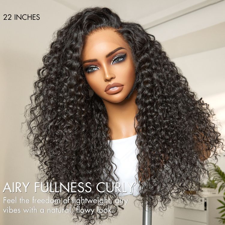 Glueless HD Lace Curly T-Part Lace Human Hair Wig - Blonde | 10"-28"