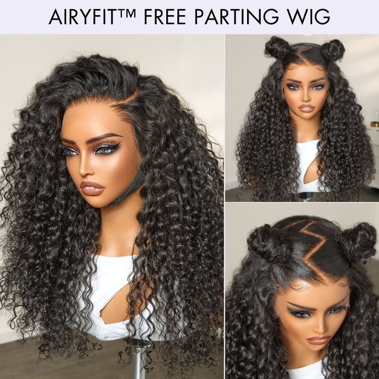 Glueless HD Lace Curly T-Part Lace Human Hair Wig - Blonde | 10"-28"