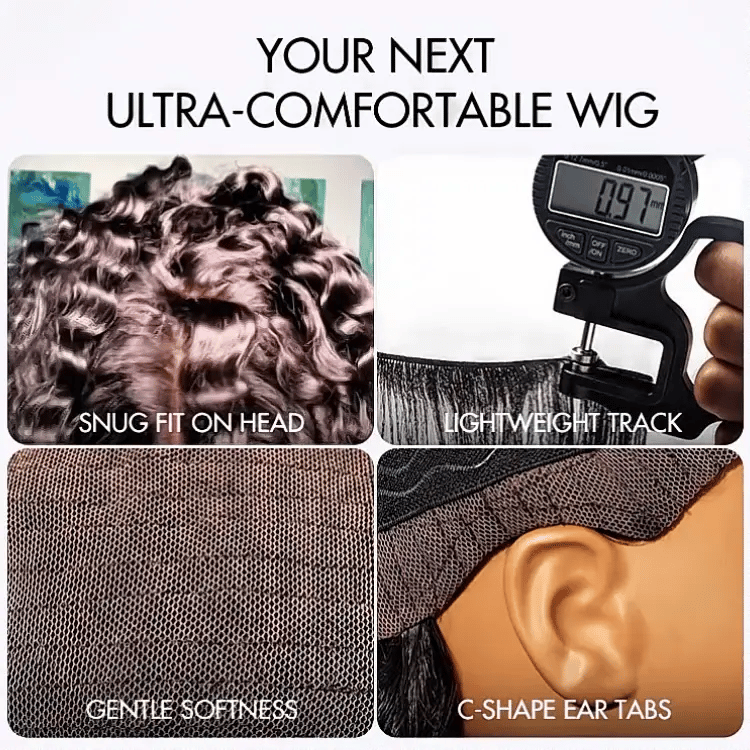 Glueless HD Lace Curly T-Part Lace Human Hair Wig | 10"-28"