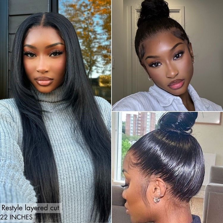 Glueless HD Lace Straight T-Part Lace Human Hair Wig - Blonde | 10"-28"