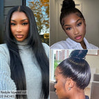 Glueless HD Lace Straight T-Part Lace Human Hair Wig - Blonde | 10"-28"
