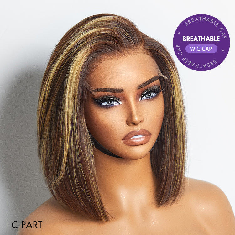 Glueless HD Lace Bob T-Part Lace Human Hair Wig - Blonde | 8"-14"