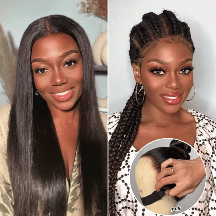 Glueless HD Lace Straight T-Part Lace Human Hair Wig - Blonde | 10"-28"