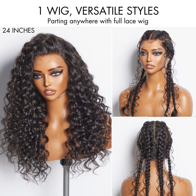 Glueless HD Lace Curly T-Part Lace Human Hair Wig - Blonde | 10"-28"