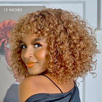 Glueless Pixie Human Hair Wig - Red with Bangs | 8"-14"