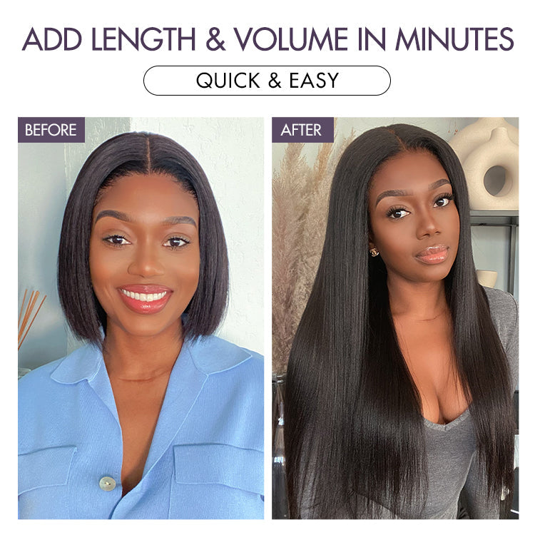 Kinky Straight Human Hair Wig | 10"-28"