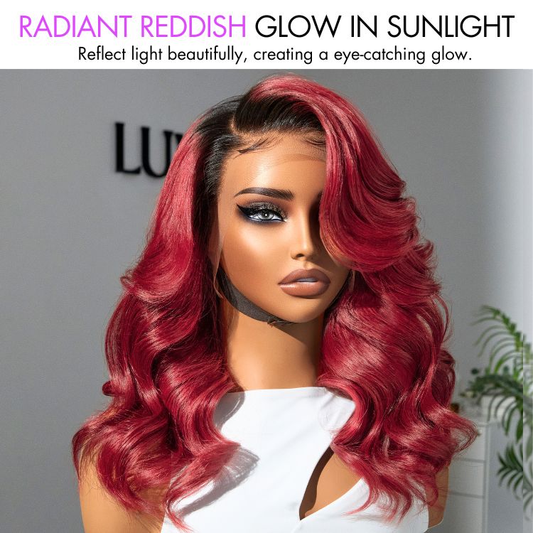 Body Wave 13X4 Frontal Human Hair Wig - Red | 10"-28"