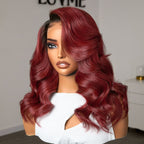 Body Wave 13X4 Frontal Human Hair Wig - Red | 10"-28"