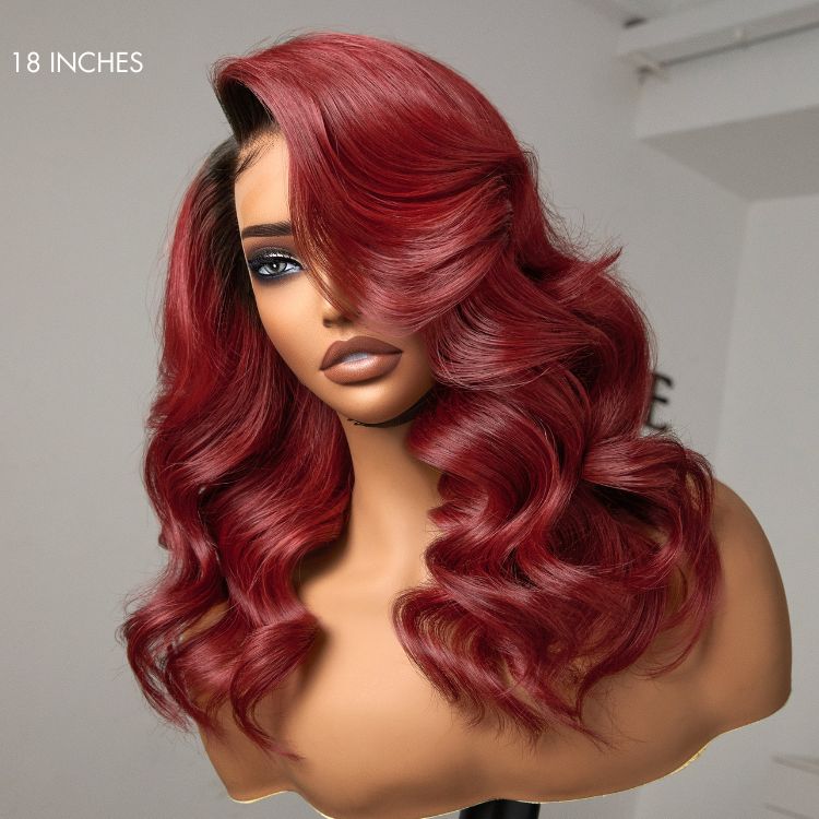 Body Wave 13X4 Frontal Human Hair Wig - Red | 10"-28"