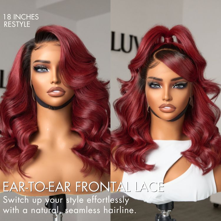 Body Wave 13X4 Frontal Human Hair Wig - Red | 10"-28"