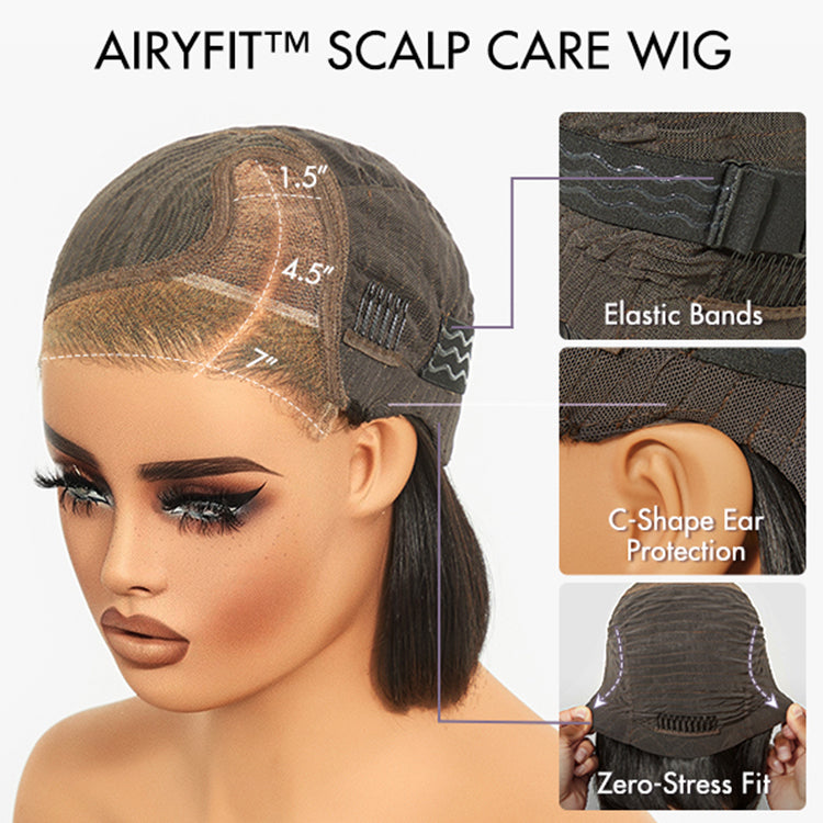 Glueless HD Lace Bob T-Part Lace Human Hair Wig - Grey | 8"-14"