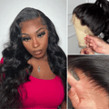 Glueless HD Lace Body Wave T-Part Lace Human Hair Wig - Blonde | 10"-28"