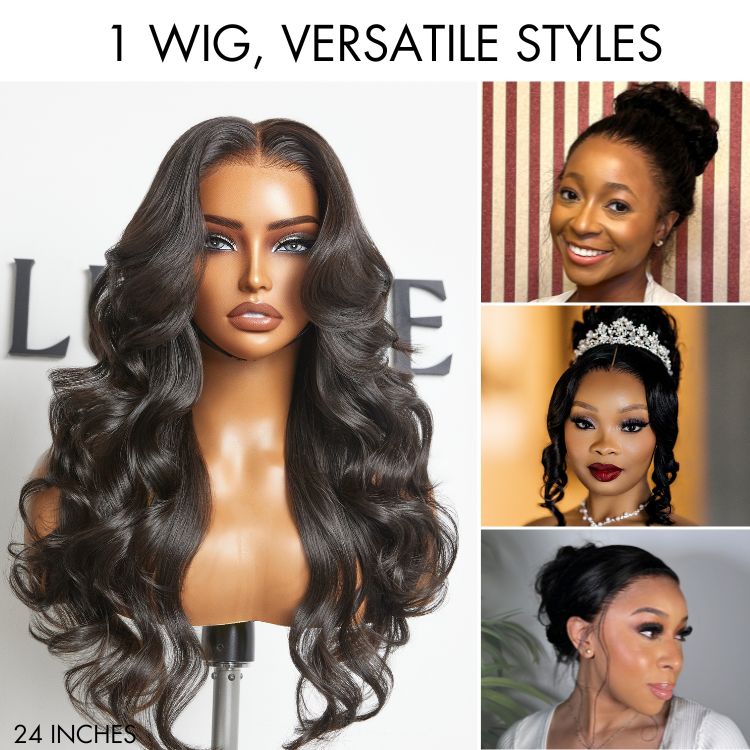 Glueless HD Lace Body Wave T-Part Lace Human Hair Wig - Blonde | 10"-28"