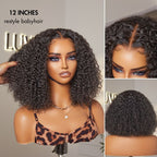 Glueless HD Lace Curly T-Part Lace Human Hair Wig - Grey | 10"-28"