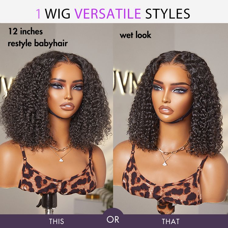Glueless HD Lace Curly T-Part Lace Human Hair Wig - Grey | 10"-28"