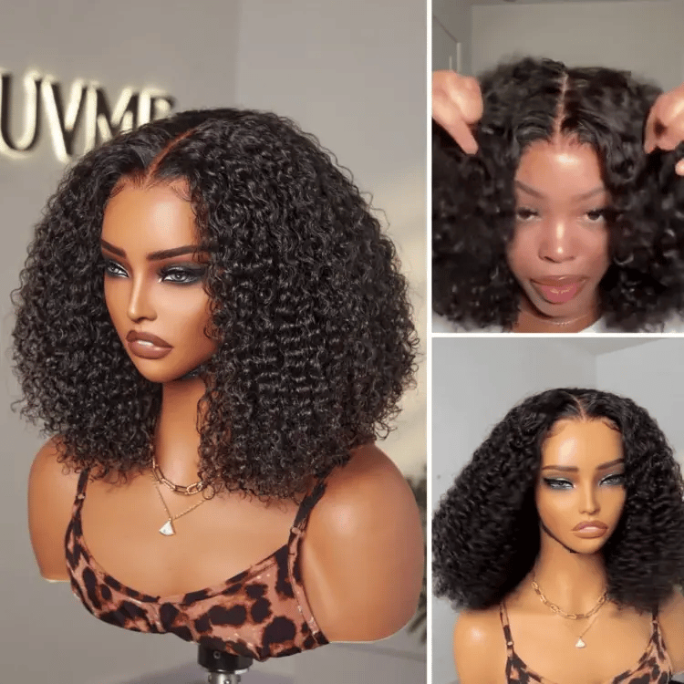 Glueless HD Lace Curly T-Part Lace Human Hair Wig - Grey | 10"-28"