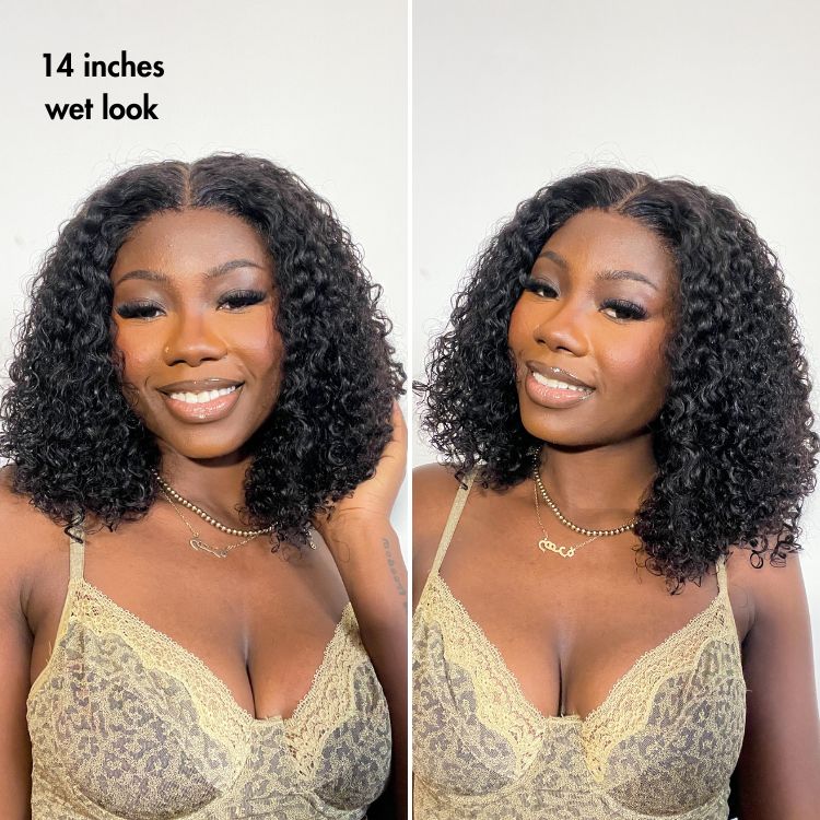 Glueless HD Lace Curly T-Part Lace Human Hair Wig - Grey | 10"-28"