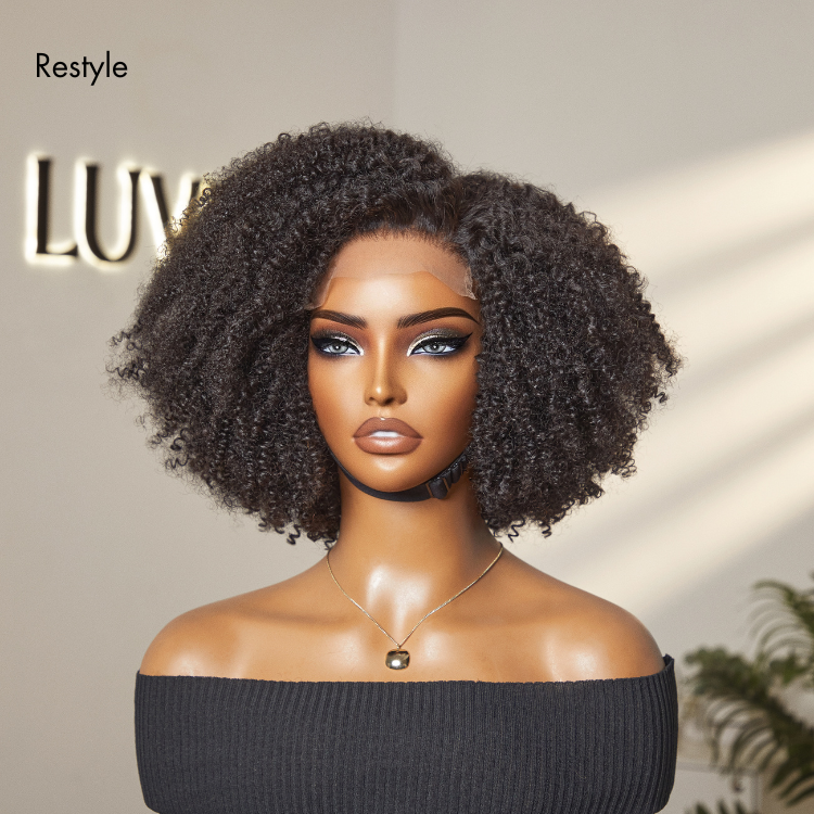 Glueless Curly 5X5 Closure Human Hair Wig - Grey | 10"-28"