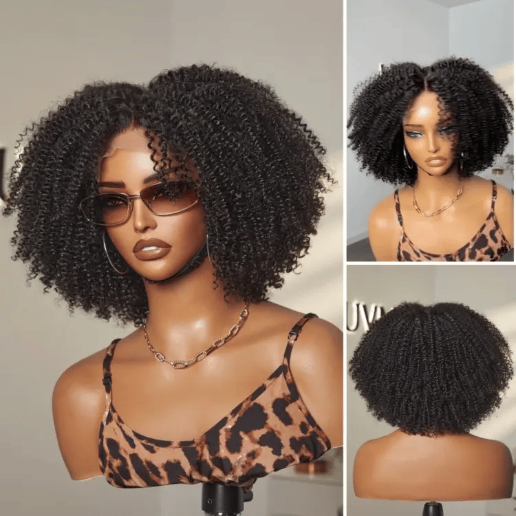 Glueless Curly 5X5 Closure Human Hair Wig - Grey | 10"-28"