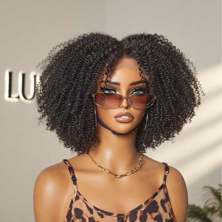 Glueless Curly 5X5 Closure Human Hair Wig - Grey | 10"-28"