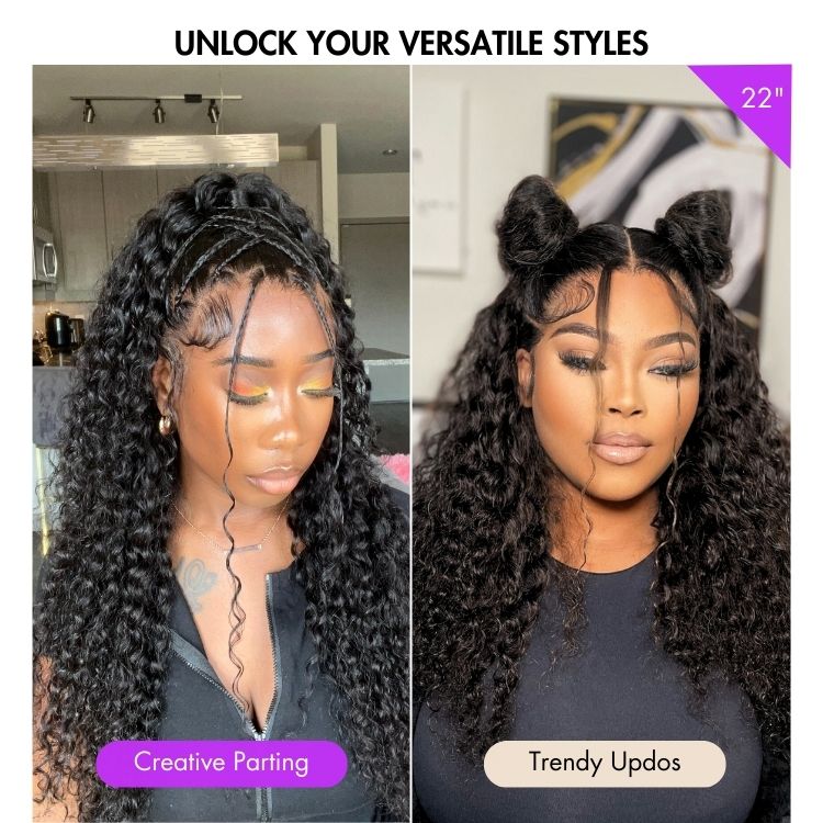 Glueless HD Lace Curly T-Part Lace Human Hair Wig - Blonde | 10"-28"