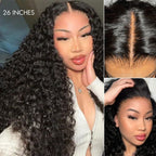 Glueless HD Lace Curly T-Part Lace Human Hair Wig - Blonde | 10"-28"